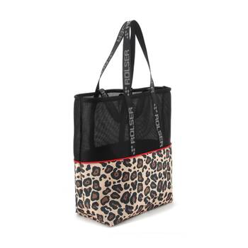 Rolser Urban Wild 28L Mesh Double Pocket Shopping Bag Tote Camel Black