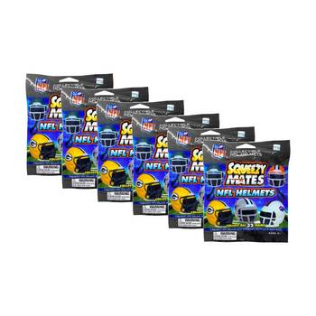 6PK Party Animal SqueezyMates NFL Squishy Helmets Blind Pack Assorted
