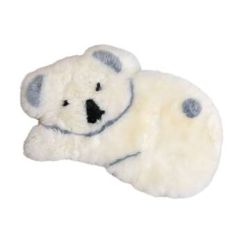 Huxford Grove Koala Long Wool Sheepskin Area Rug White 90x60cm