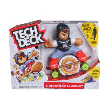 Tech Deck Shred N' Blast Skateboard Kids Play Toy W/ Ramp 5y+
