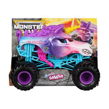 Monster Jam Sparkle Smash Diecast Truck Kids Play Toy 3y+ 1:24