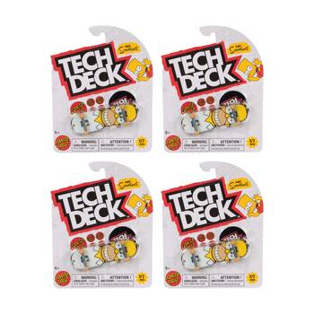 4PK Tech Deck Finger Skateboards Kids Toy Entertainment Series 6y+ 96mm Assorted