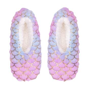 SnuggUps Kids Mermaid Plush Slipper Shoes Soft Sherpa Lining