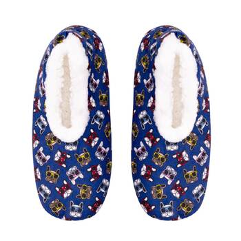 SnuggUps Kids Printed Cool Dog Plush Slippers Soft Sherpa Lining