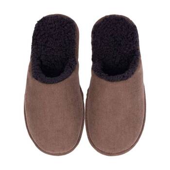 SnuggUps Men's Slide On Sherpa Lined?Slippers?Chocolate?Medium EU40-42