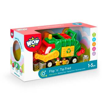 Wow Toys Flip 'n' Tip Fred Push-Go Recycling Truck Toy Toddler 1-5y