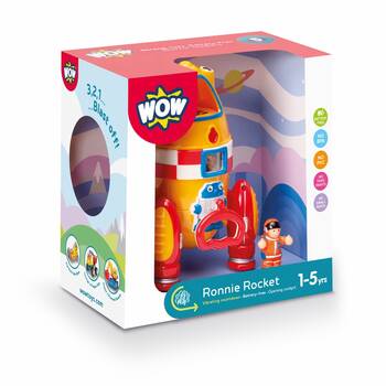 Wow Toys Ronnie Rocket Pull-Cord Vibrating Vehicle Toddler 1-5y