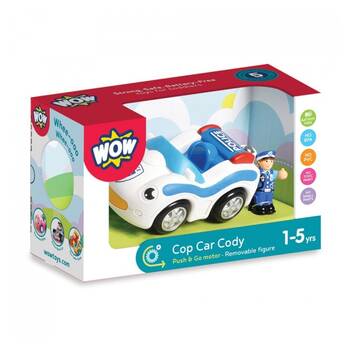 Wow Toys Cop Car Cody Push-Go Police Vehicle Toy Toddler 1-5y