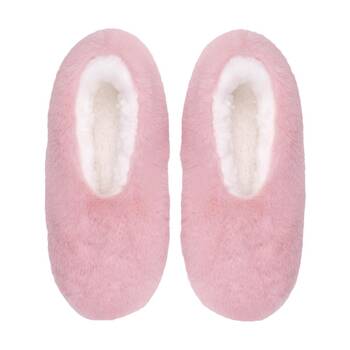 SnuggUps Women's Luxe Blush Plush Sherpa Lined Slippers Pink