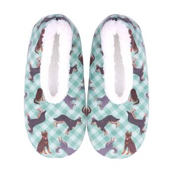 SnuggUps Women's Dog Printed Pets Plush Slipper Shoes Kelpie
