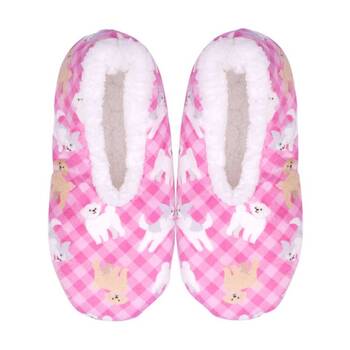 SnuggUps Women's Dog Printed Pets Plush Slipper Shoes Maltese