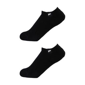 2PK Lifesopeche Ribbed Hidden No-Show LSP Label Socks Black One Size