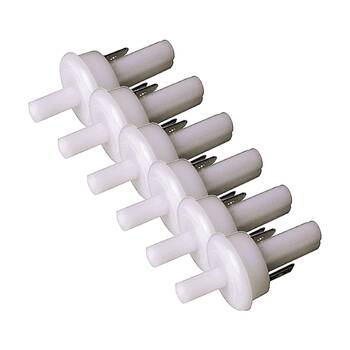 6PK Push On Tamper Switch SPST Button Red 250V AC 19.5mm Mount Hole