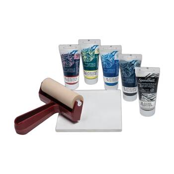 Speedball Art & Craft Gel Plate Printing Kit Print/Mixed Media 5x5 Inch