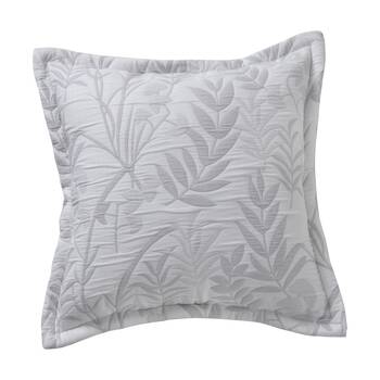 Bianca Ember Botanic Square Grey Polyester/Cotton Decor Cushion 43x43cm
