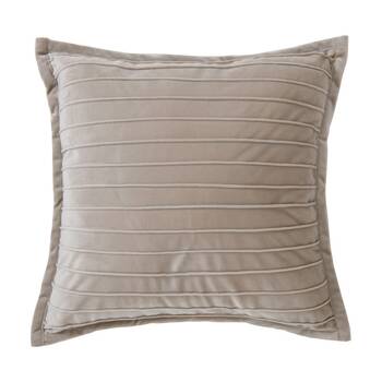 Bianca Saphira Square Beige/Brown Latte Velvet Decor Cushion 43x43cm