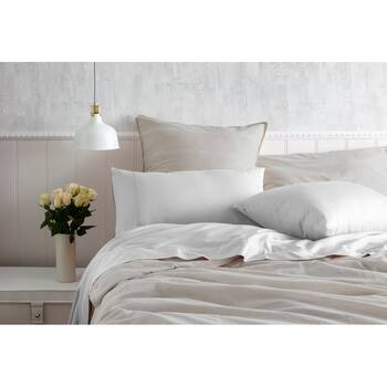 Kas Australia 500 TC Egyptian Cotton Sheet Set Sateen White