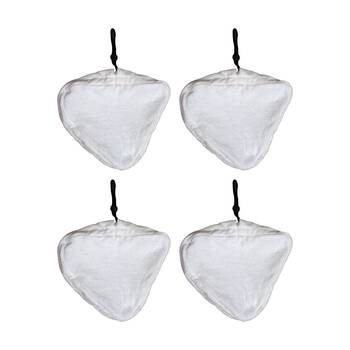 4PK Cleanstar Replacement Steam Mop Pad For Eurohome & Genius 2-In-1 White