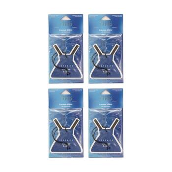 4PK Serenity Coconut Lime Scented Car Air Freshener Tropical Fragrance