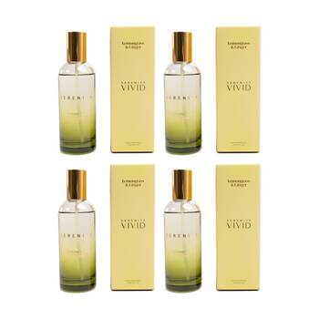 4PK Serenity Lemongrass Ginger 100ml Room Spray Invigorating Scent