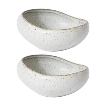 2PK E Style Ceramic Talula Bowl Serveware Tableware Beige 15x14x7cm