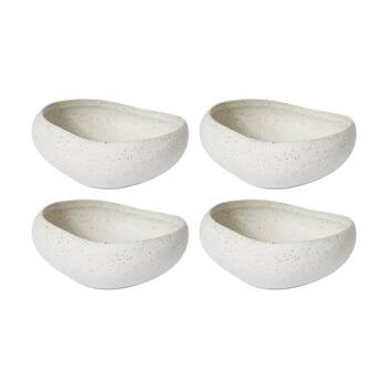 4PK E Style Ceramic Matias Bowl Sandy White Serveware Tableware 15x14x7cm