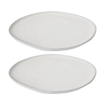 2PK E Style Talula Plate Ceramic Serveware Tableware Beige 27x27x3cm