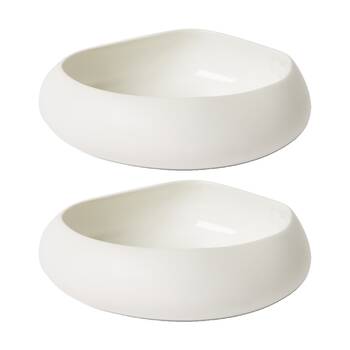 2PK E Style Nakano Shoreline Bowl Ceramic Contemporary Serveware White 22x21x7cm