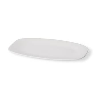 E Style Nakano Tray Ceramic Elegant Table Serveware White 48x30x3cm