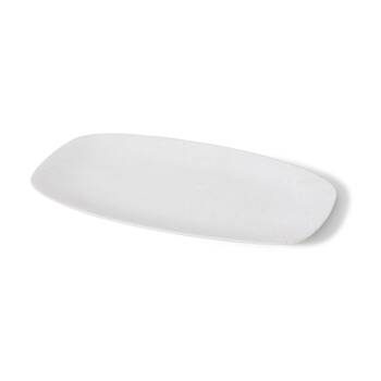E Style Matias Tray Ceramic Contemporary Serveware Sandy White 42x24x2cm