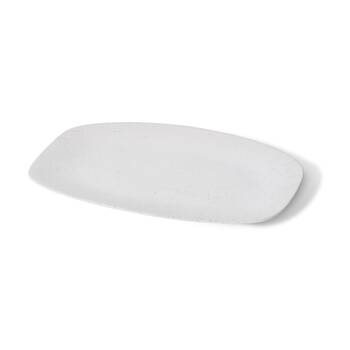 E Style Matias Tray Ceramic Contemporary Serveware Sandy White 48x30x3cm