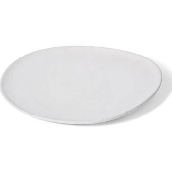 E Style Matias Plate Ceramic Contemporary Serveware Sandy White 34x33x4cm