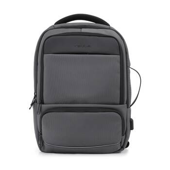 Tesla Apolo Backpack With External USB Charging Port Charcoal 43x30x16cm