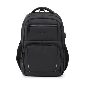 Tesla Altair Backpack W/ USB Charging Port & Laptop Compartment Black 48x33x16cm