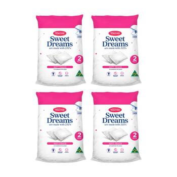 4x 2pc Tontine Sweet Dreams Soft Touch Bedding Pillows Set Medium