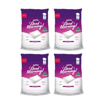 4PK Tontine Good Morning Pillow Cotton Machine Washable High & Firm
