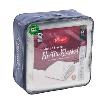 Tontine Soft & Cosy Sherpa Fleece Electric Blanket 3 Heat Settings