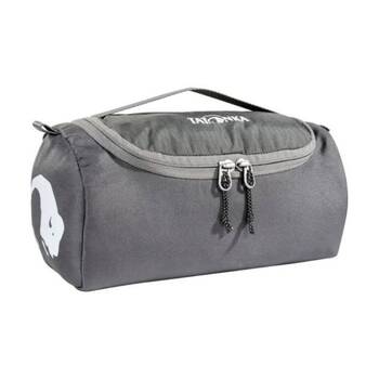 Tatonka Care Barrel Zip Wash Bag Titan Grey W/ Rotating Hanging Hook & Mirror