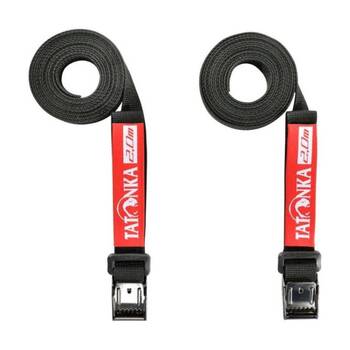 2x 2pc Tatonka Easy Packing & Fastening Strap Quick Release Set 18mm/2m Black