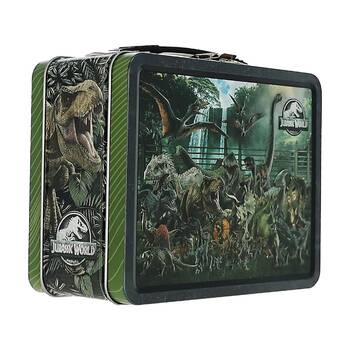 Aquarius Jurassic World Dinosaur Fun Metal Kids Food Lunchbox Multicolour