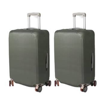 2PK Tosca Luggage Cover Durable Suitcase Protector Colour Moss Large 75cm