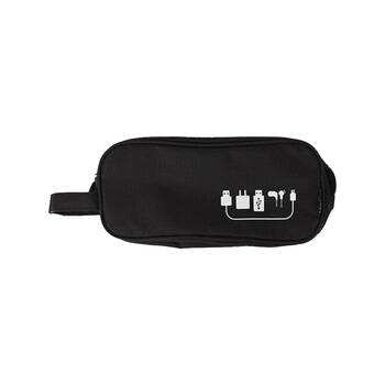 Tosca Electronics Cable Organiser Travel?Bag Compact Black 23.5x10x7cm