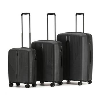 3pc Tosca F-Lite Suitcase Set Hard Shell?Lightweight Travel Luggage Black