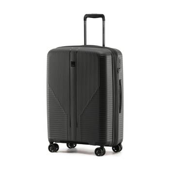 Tosca F-Lite Suitcase Hard Shell Lightweight Travel Luggage Black Medium 65cm