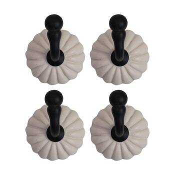 4PK LVD Chloe Pink Resin Flower Hook Home Wall Decoration 5x5.2x6cm