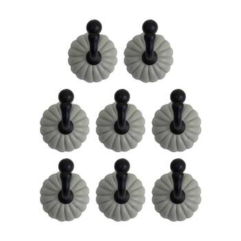 8PK LVD Chloe Beige Resin Flower Hook Home Wall Decoration 5x5.2x6cm