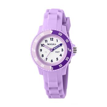 Tikkers Silicone Time Teacher Easy Read Dial Kids Watch Lilac