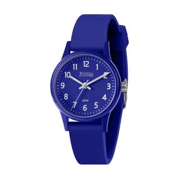 Tikkers Silicone Time Teacher Watch Navy Strap 5ATM Water Resistant Blue