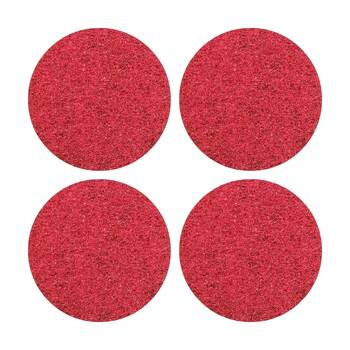 4PK Glomesh Regular Speed Spray Bufffing Machine Floor Pad Red 380mm