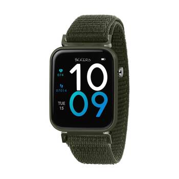 Tikkers Series 13 Hook And Loop Fastener Strap Heart Rate GPS Smart Watch Green